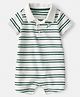 Carter's Cotton Knit Half Sleeves Striped Romper (Color May Vary)
