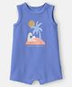 Carter's Cotton Woven Sleeveless Beach Theme Printed Romper - Blue