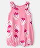 Carter's 100% Cotton Woven Sleeveless Strawberry Printed Romper - Pink