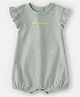 Carter's Cotton Knit Sleeveless Romper With Lemon Print - Light Green