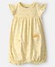 Carter's Cotton Knit Sleeveless Romper With Sun Print & Embroidery - Yellow