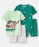 Carter's Cotton Knit Half Sleeves T-Shirts & Shorts Co-ord Sets With Dog Print Pack of 2 (Color May Vary)