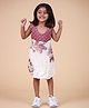 ZAMB-BO Cotton Woven Sleeveless Floral Printed Dress - Mauve