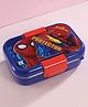 Spider Man Stainless Steel Lunch Box With Spoon & Fork - Blue