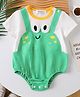 Mark & Mia Cotton Half Sleeves Onesie with Eyes Applique - Green