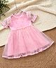 Mark & Mia Half Sleeves Cherry Printed Party Frock - Pink