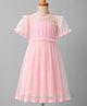 Mark & Mia Party Dress With Cherry Print & Lace Detailing - Pink