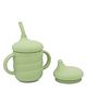 BabyStreet (Silicone Easy Grip Sippy Cup) (FDA Approved, Multifunctional Sippy and Straw Cup) (137 x 124 mm) - 182 g Olive