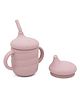 BabyStreet (Silicone Easy Grip Sippy Cup) (FDA Approved, Multifunctional Sippy and Straw Cup) (137 x 124 mm) - 182 g Blush