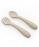 BabyStreet (Silicone Spoon & Fork) (FDA Approved, Non-Toxic, Self-Feeding) (130 mm x 30 mm) - 120 g Vanilla