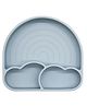 BabyStreet (Silicone Rainbow Plate) (FDA Approved, Non-Toxic, Easy to Clean) (175 x 185 x 35 mm) - 325 g Cloud