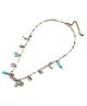 Pine Kids Metal Kids Necklace With Love Charm & Beads - Sky Blue
