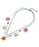 Babyhug Metal Necklace For Kids With Beads & Floral Charms - Multicolor