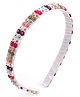 Hola Bonita Metal Hair Band With Beads Detailing - Multicolor