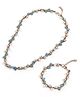 EARTHY TOUCH Female Jewellery Set Combo Bracelet and Neck Chain - Blue
