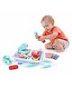 SANJARY Mini Hospital Doctor Playset Medical Clinic Toy with Dental Tools, Pills Cards Accessories, Pretend Role Play Set for Kids Fun Color Design May Vary