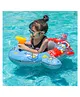 Sanjary Inflatable Baby Swimming Float Seat with water gun Safety Leg Holes, Cute Cartoon Design, Pool Beach Summer Water Toy for Kids color design may vary