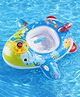 Sanjary Inflatable Baby Airplane Swim Ring with Steering Wheel, Safe Toddler Pool Float Seat, Cute Cartoon Design, Summer Water Toy Fun color design may vary