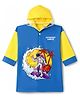 Babyhug Full Sleeves Raincoat with Astronaut Print - Royal Blue