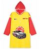 Pine Kids Full Sleeves Raincoat with Car Print - Yellow