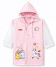Babyhug Full Sleeves Unicorn Printed Raincoat - Pink