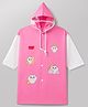 Babyhug Full Sleeves Raincoat With Animal Print - Pink