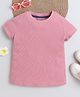 BABY NATION Cotton Knit Half Sleeves Solid Tee - Pink