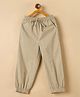 StyloBug Cotton Woven Solid Joggers - Beige