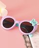 Babyhug Solid Round Frame Sunglasses with Bow Applique - Light Purple