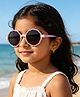 Pine Kids Solid Colour Round Sunglasses-  Beige