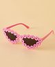 Pine Kids Solid Coloured Sunglasses with Floral Applique  - Fuchsia