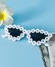 Pine Kids Solid Coloured Sunglasses with Floral Applique  - Light Blue