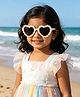 Pine Kids Sunglasses with Floral Design - Beige