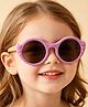 Pine Kids Solid Coloured Round Sunglasses - Purple