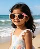 Babyhug Solid Coloured Sunglasses With Bow Design - Peach