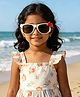 Babyhug Solid Coloured Sunglasses With Bow Design - Beige