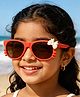 Babyhug Solid Coloured Sunglasses With Bow Design - Orange