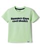 Smarty Boys Cotton Knit T-Shirts Round Neck Half Sleeves Graphic Limegreen 3-4 Years