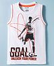 Smarty Boys Sinker Knit Sleeveless Tank T-Shirt With Soccer Print - White
