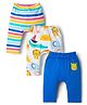 Babyhug Interlock Knit Full Length Diaper Leggings with Animal Print & Stripes Pack of 3 - Multicolor