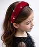 Tipy Tipy Tap Hearts Embellished Hair Band - Red