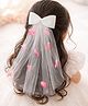 Tipy Tipy Tap Pears Embellished Bow Clip - White & Pink