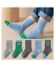 Bembika Knit Pack Of 5 Smiley Face Designed Socks - Multi Colour