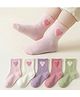 Bembika Pack Of 5 Heart Designed Stretchable Socks - Multi Colour