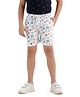 CHILINS 100% Cotton Woven Nautical Theme Printed Bermuda - White