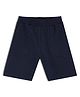 CHILINS 100% Cotton Knit Solid Shorts - Navy Blue
