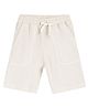CHILINS 100% Cotton Knit Textured Shorts - White