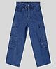 CHILINS Denim Woven Washed Cargo Jeans - Blue