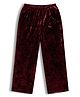 CHILINS Velvet Knit Solid Pants - Maroon