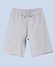 CHILINS 100% Cotton Knit Solid Shorts - Grey